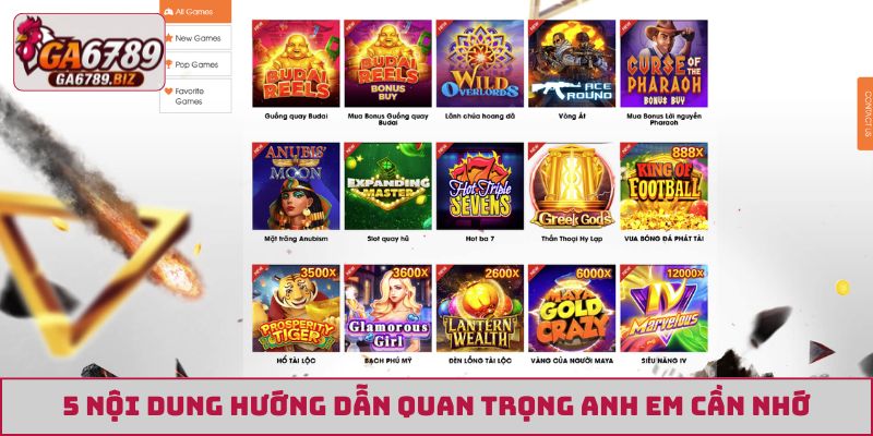 5 nội dung hướng dẫn quan trọng anh em cần nhớ