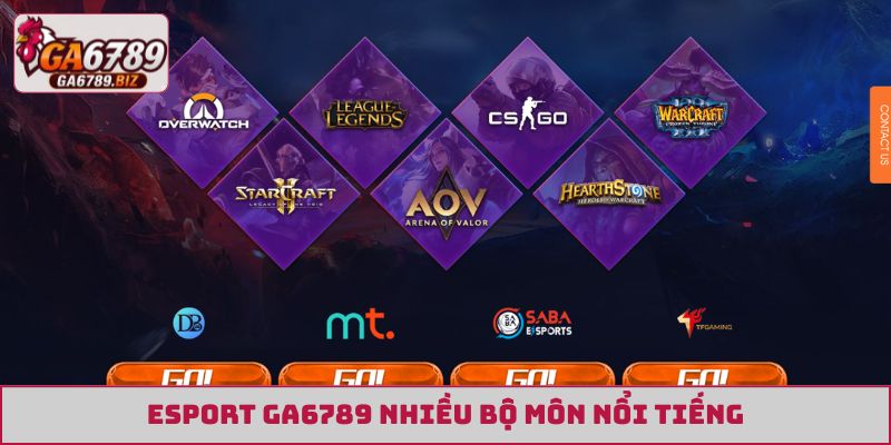 Esport GA6789 nhiều bộ môn nổi  tiếng