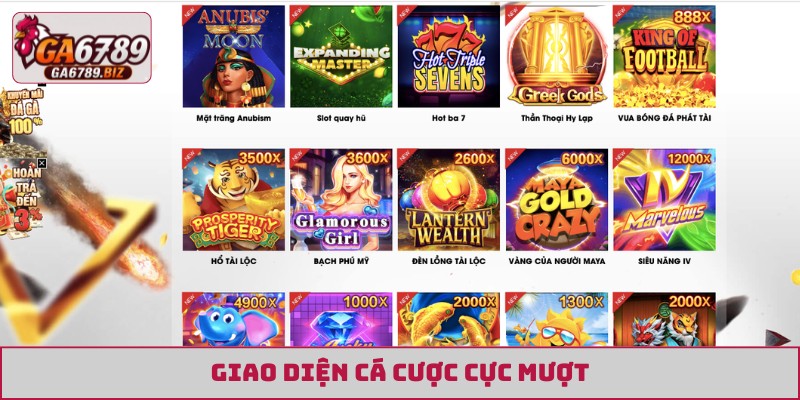 Giao diện cá cược cực mượt