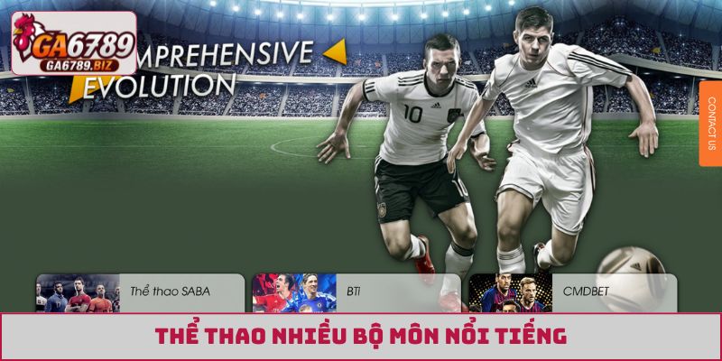 Thể thao ga6789 nhiều bộ môn nổi tiếng